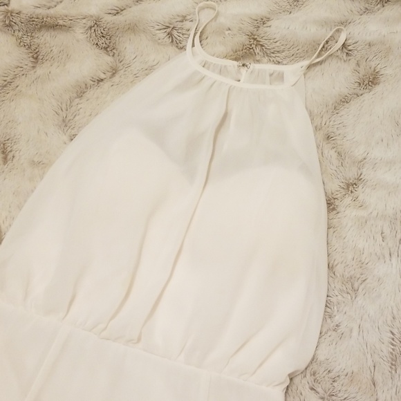 Soieblu White highneck maxi dress size M - Picture 3 of 5